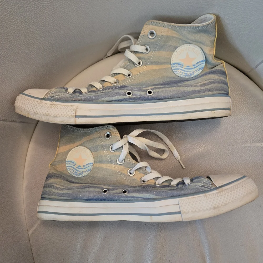 Millie Bobby Brown Converse Chuck Taylor High Tops Blue Wave Size 10
